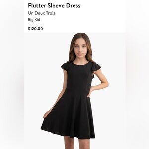 Un Deux Trois Flutter Sleeve A-line Dress